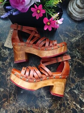 Bed Stu Antonelli Wedge Block Heel Shoes Size 7 for Women
